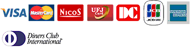 VISA/MASTER/NICOS/UFJカード/DCカード/JCB/AMEXカード/Dinersカード